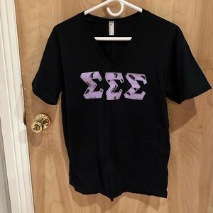 Size small Black American Apparel Tri Sigma Letter shirt